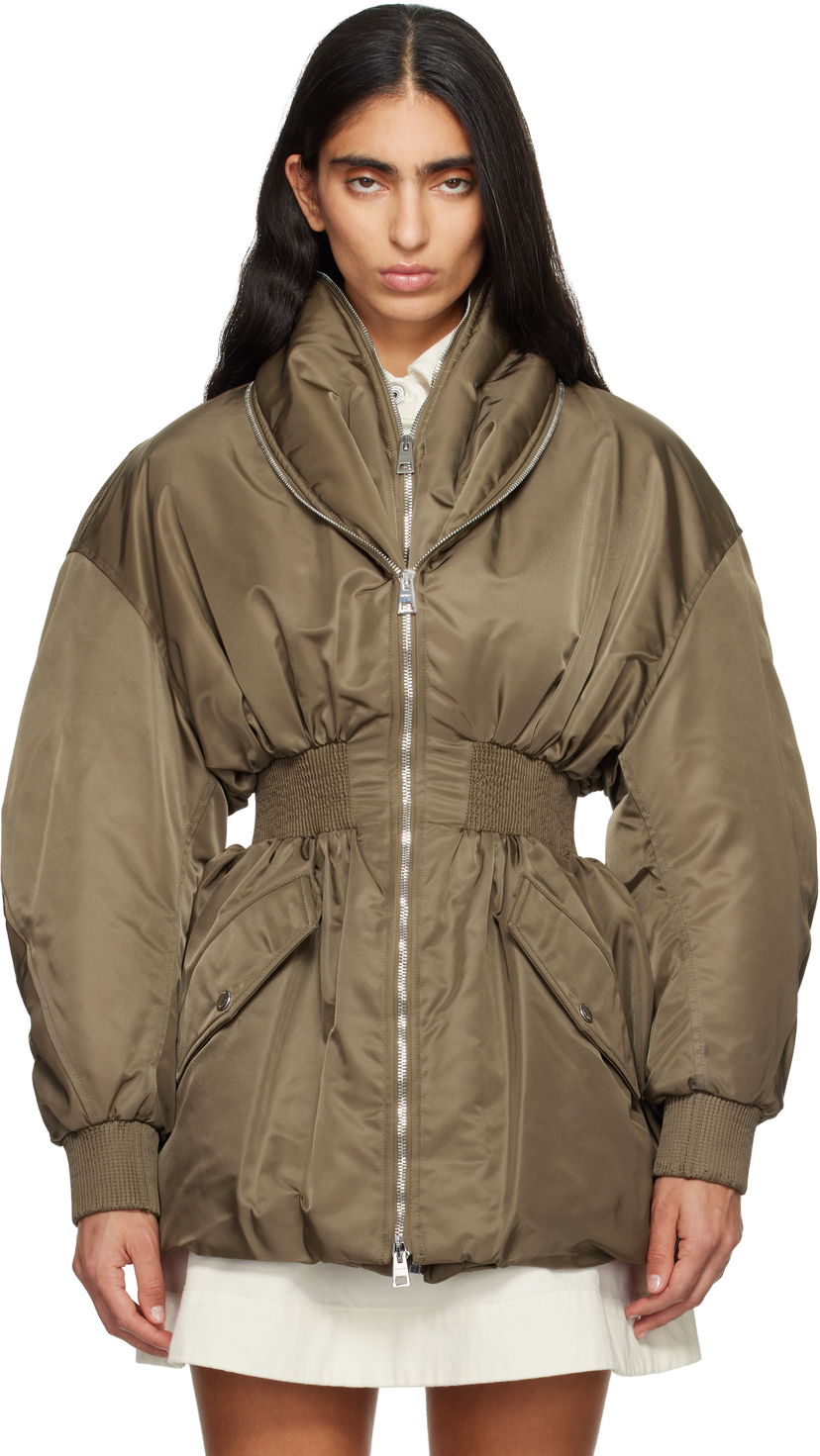 Яке бомбър Givenchy Hourglass Padded Bomber Jacket Зелено | BW00TH14JD305