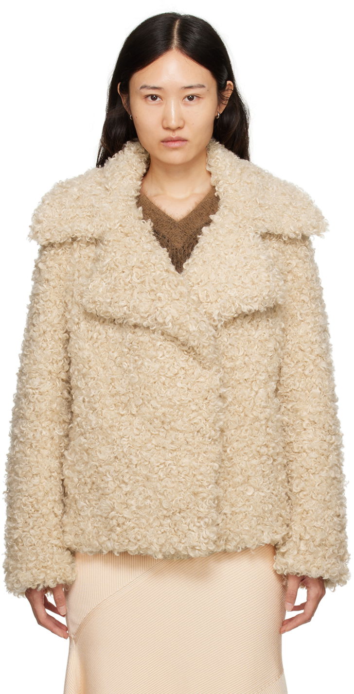 Яке Stella McCartney Teddy Faux-Shearling Jacket Бежово | 6600523CU902, 0