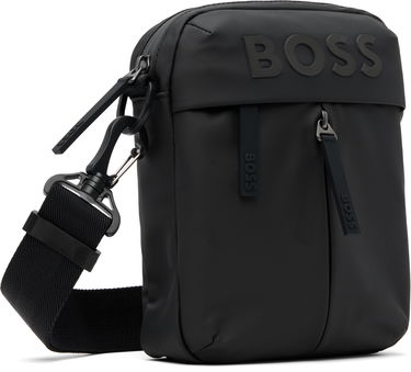 Чанта през рамо BOSS Faux-Leather Reporter Bag Черно | 50516893, 4