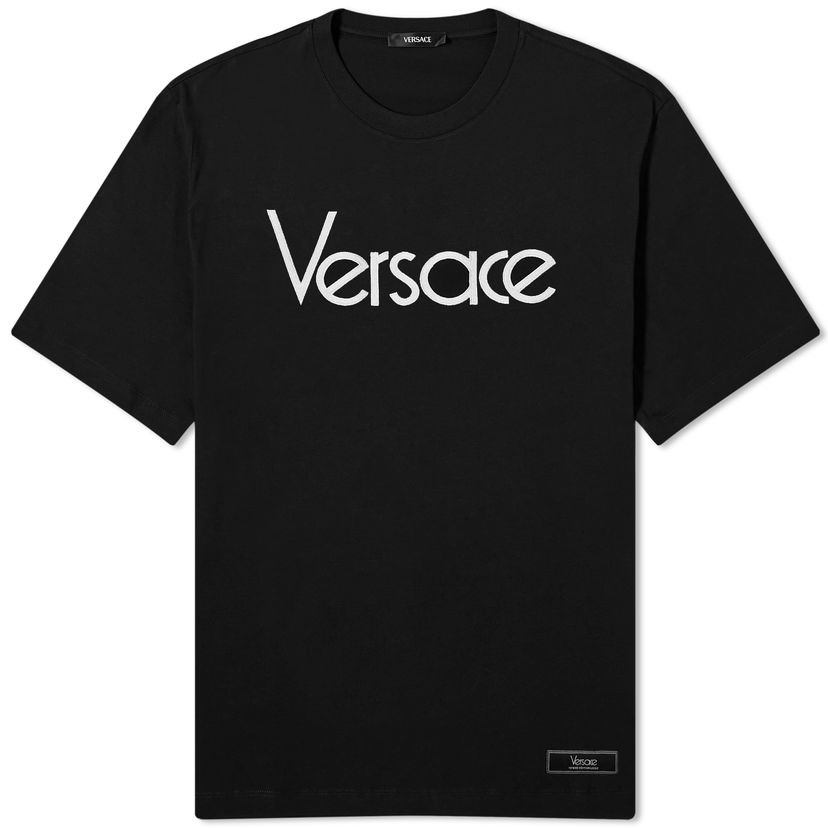 Тениска Versace Men's Tribute Embroidered Tee Black Черно | 1012545-1A09028-1B000