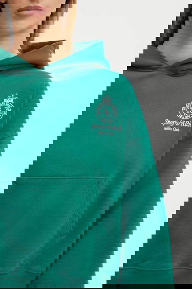 Суитчър Sporty & Rich Sporty & Rich Crown Tennis Embroidered Cropped Hoodie Зелено | ST074621426GR03, 3