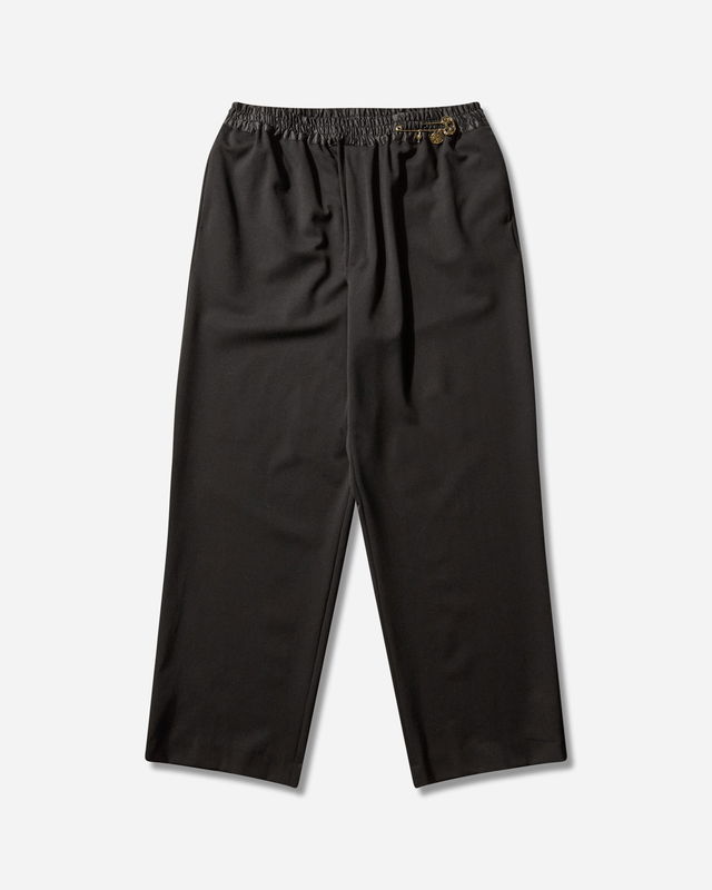 Tailored Slacker Pants with Decorative Safety Pin