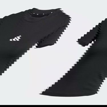 Съкратен топ adidas Performance Slim 3-Stripes Cropped T-Shirt Черно | JC8325, 4