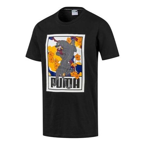 Тениска Puma Sakura Pack Graphic Crew T-Shirt Черно | 596036-01