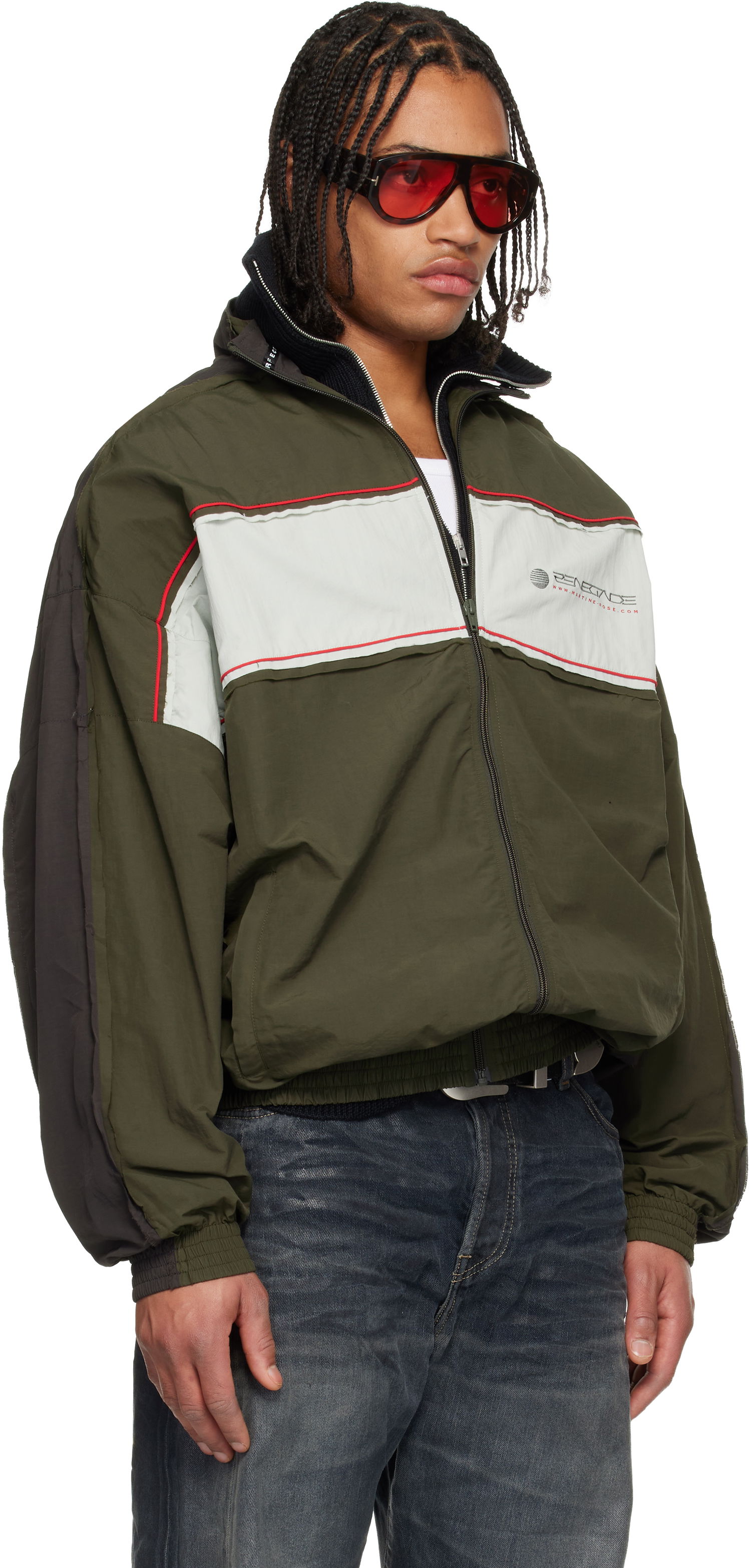 Ветровка Martine Rose Martine Rose Renegade Layered Track Jacket Зелено | 199WP01414, 1