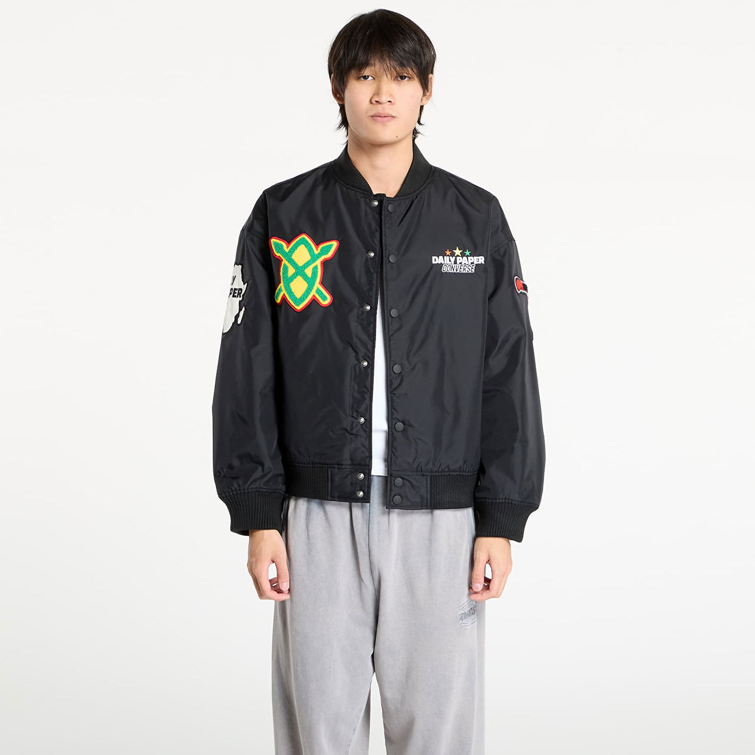 Яке бомбър Converse Converse x Daily Paper Stadium Jacket Черно | 10028532-A01, 0