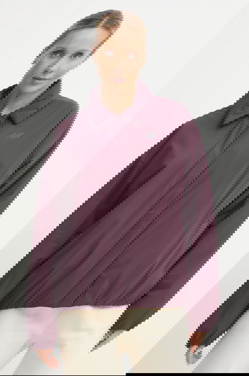 Яке New Balance Transitional Collared Button-Front Jacket Лилаво | WJ43506PLN, 0