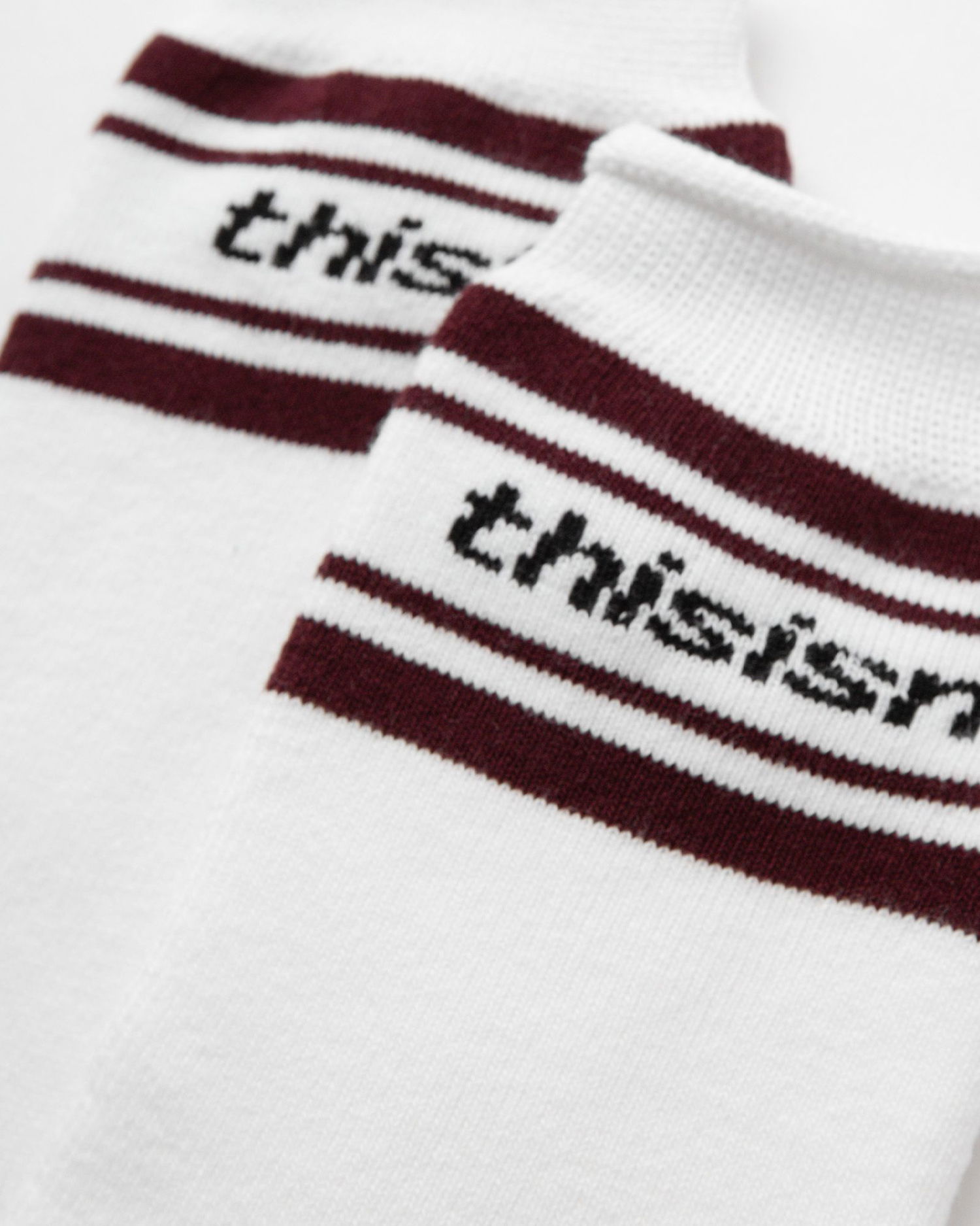 Чорапи thisisneverthat Striped Socks Бяло | TN243WUNSO02WHT, 1