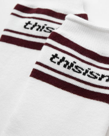 Чорапи thisisneverthat Striped Socks Бяло | TN243WUNSO02WHT, 1