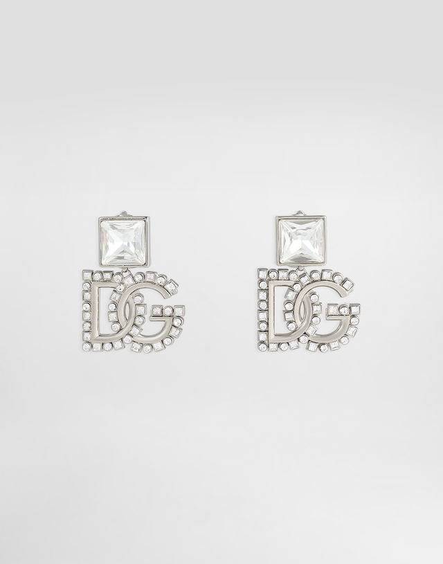 Dolce & Gabbana DG Logo Rhinestone Earrings