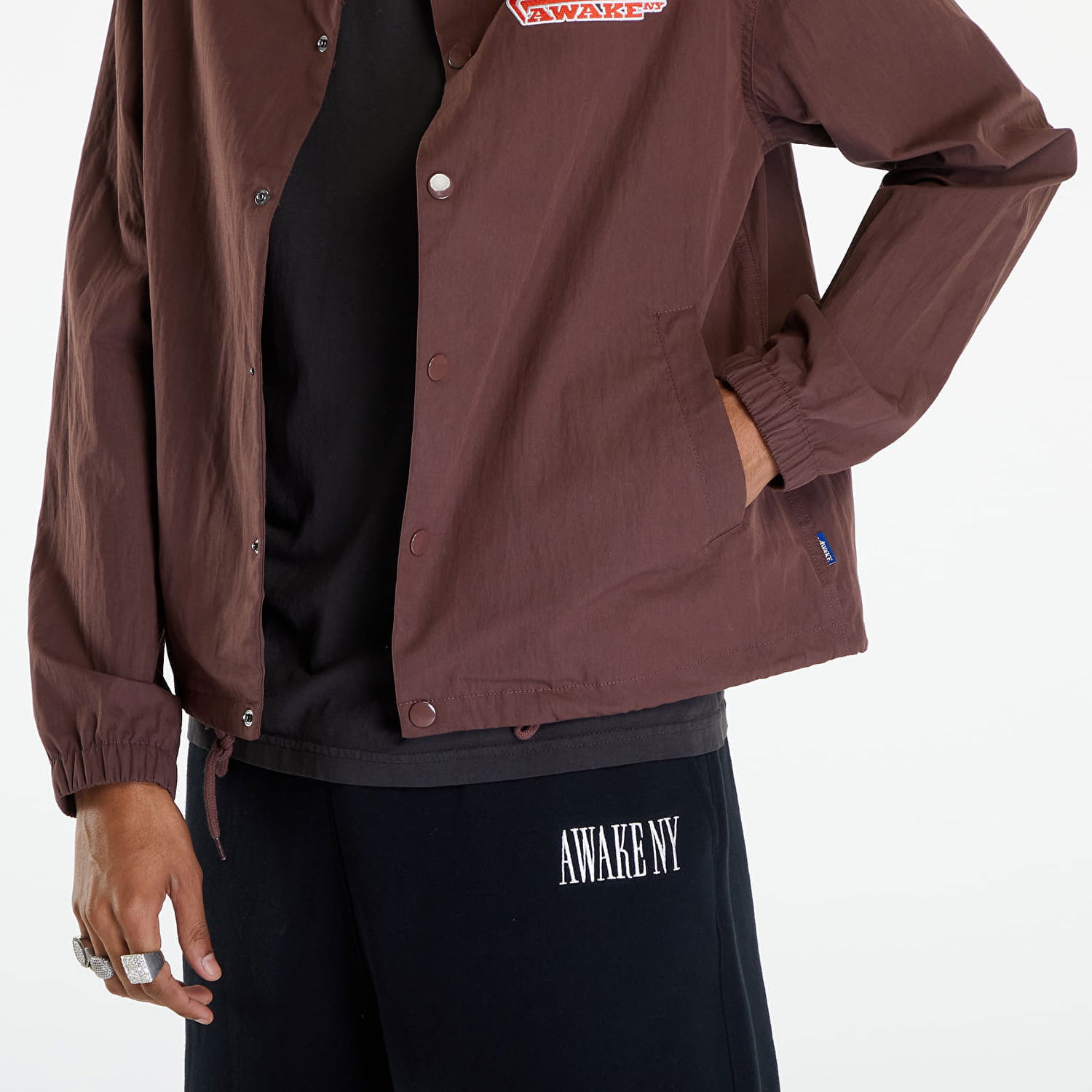 Яке Awake NY 4 Wheeler Coaches Jacket Brown Кафяво | AWK-SP24-OT009-BRN, 1