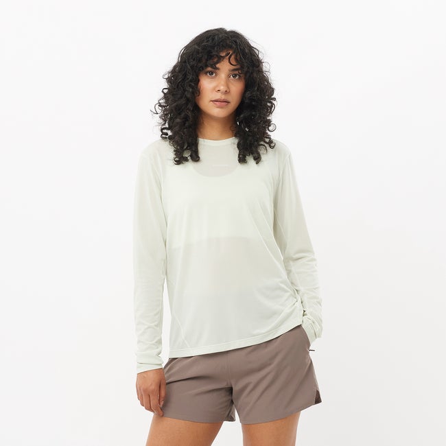 Тениска Salomon Shakeout Core Long Sleeve T-Shirt Бяло | LC2476800, 0