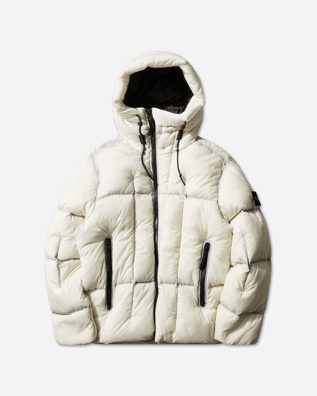 Seam Faded Light Nylon Tela Down Jacket