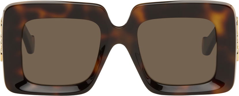 Слънчеви очила Loewe Beveled Square Maxi Anagram Sunglasses Кафяво | LW40176UW5152E 192337240218