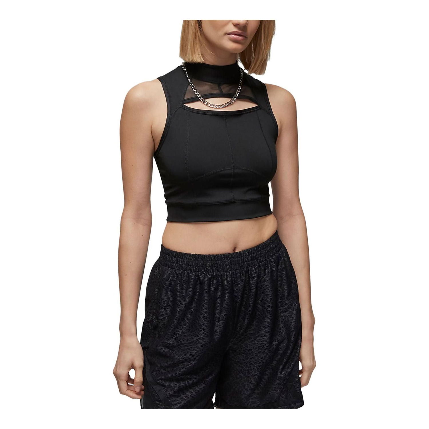 Съкратен топ Jordan Air Jordan Sport Crop Top Черно | DZ3235-010, 0