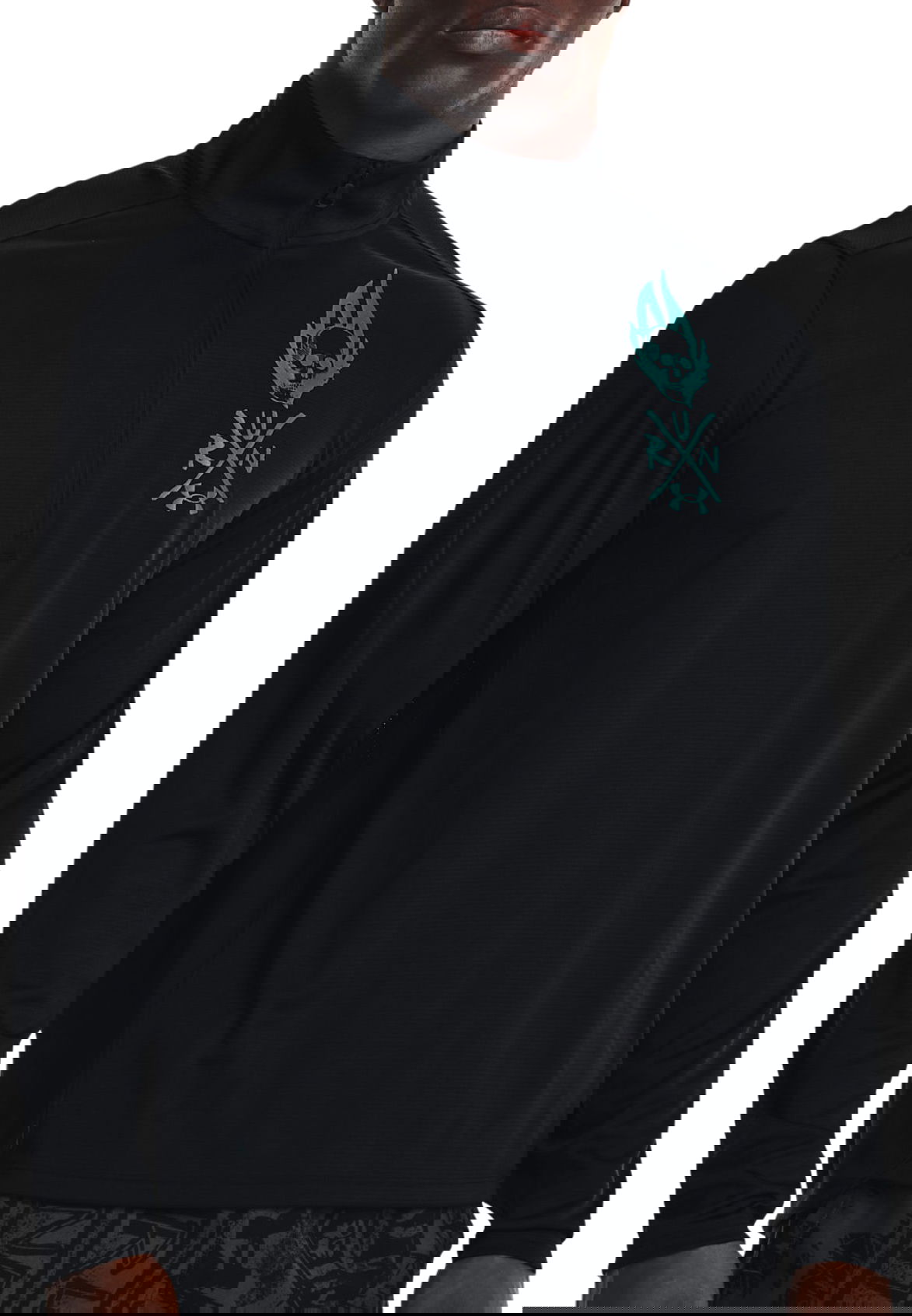 Суитчър Under Armour Destroy All Miles Skull Graphic Long Sleeve Quarter-Zip Top Черно | 1370333-001, 0