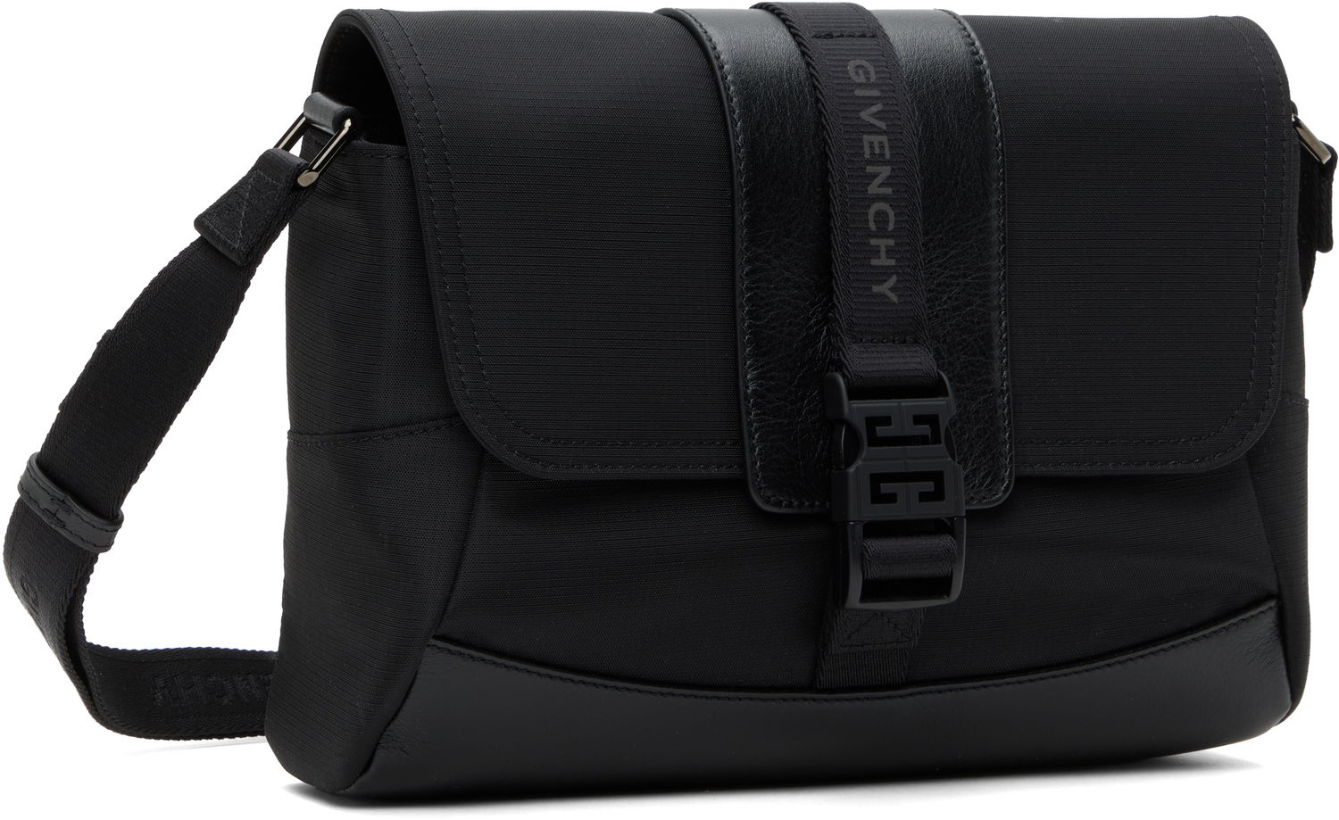 Чанта през рамо Givenchy Technical Canvas and Leather Small G-Trail Messenger Bag Черно | BKU052K1X0001, 1