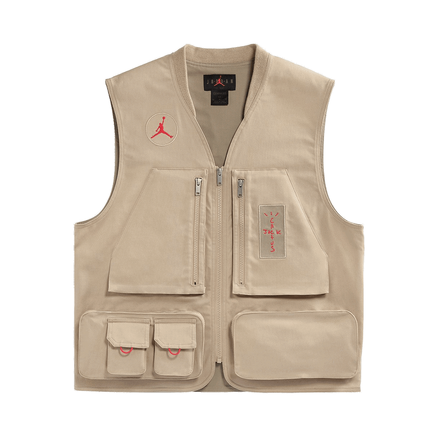 Жилетка Cactus Jack by Travis Scott Jordan x Utility Vest Бежово | CW3169 201, 0