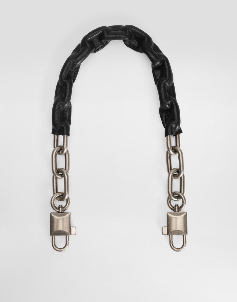 Раници и чанти Dolce & Gabbana Leather Wrapped Chain Bag Strap Черно | BI3429AW1188Z882