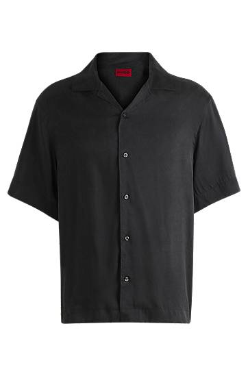 Риза BOSS Loose-Fit Twill Shirt Черно | 50539342
