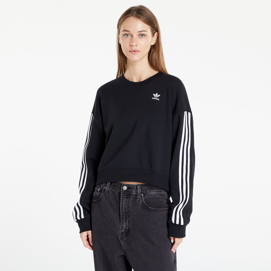 Суитчър adidas Originals Sweatshirt 3-stripes Черно | HC2064, 0