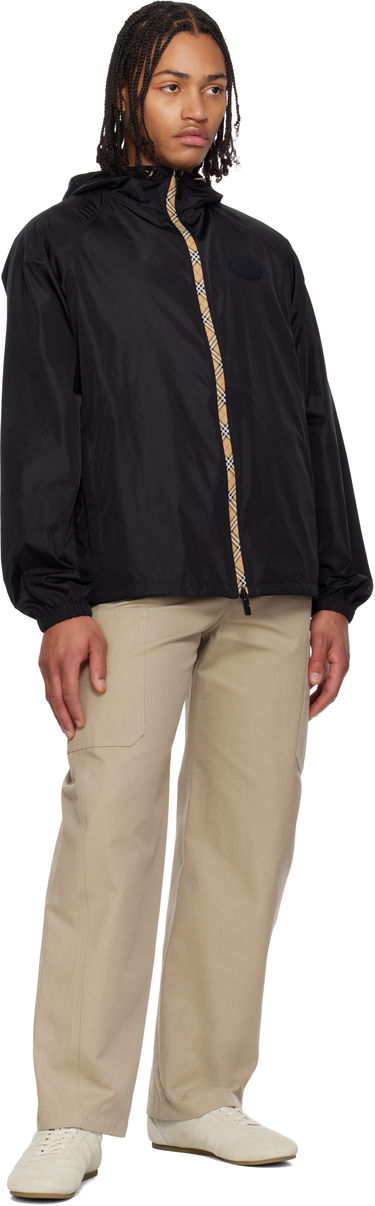 Ветровка Burberry Checker-Tape Nylon Hooded Jacket Черно | 8122848, 3