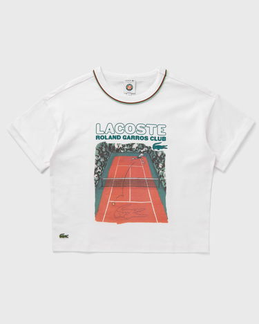 Тениска Lacoste Lacoste Roland Garros Club Graphic T-Shirt Бяло | TF8790-70V, 1