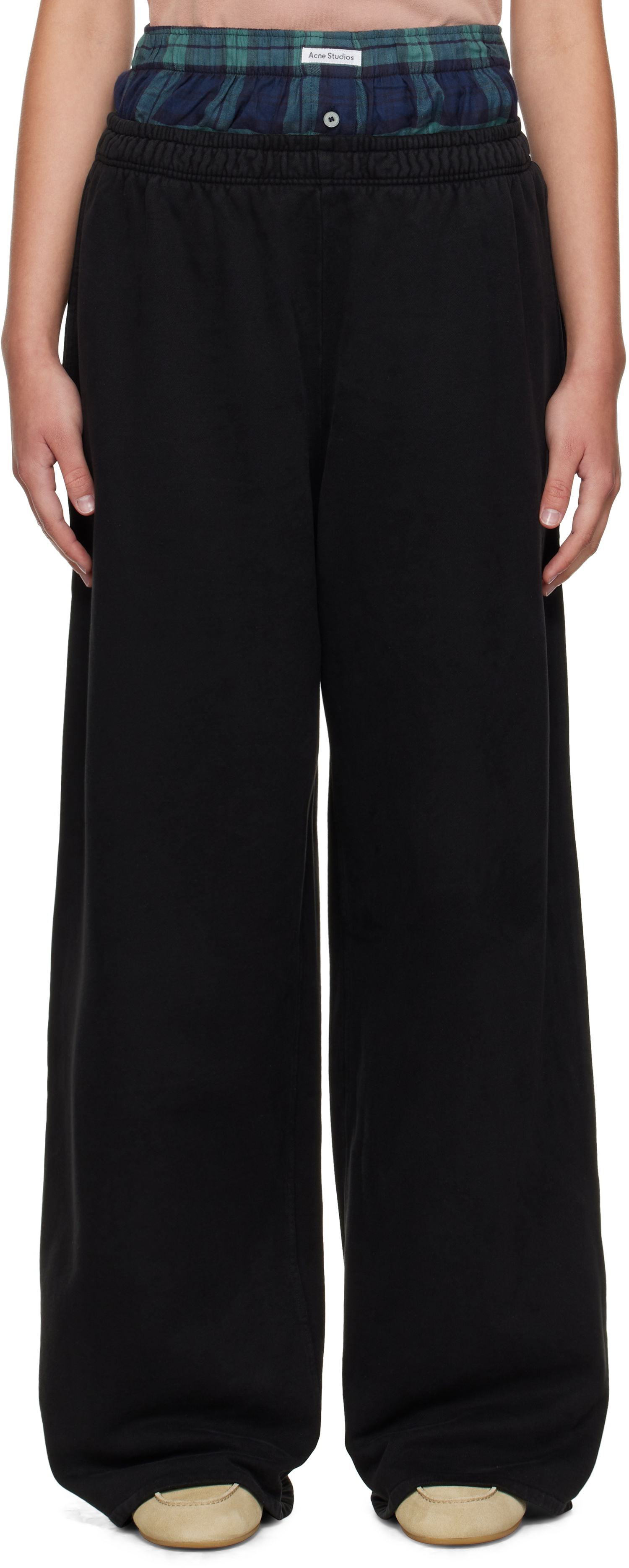 Спортни панталони Acne Studios Acne Studios Layered Sweatpants Черно | AK0914-, 0
