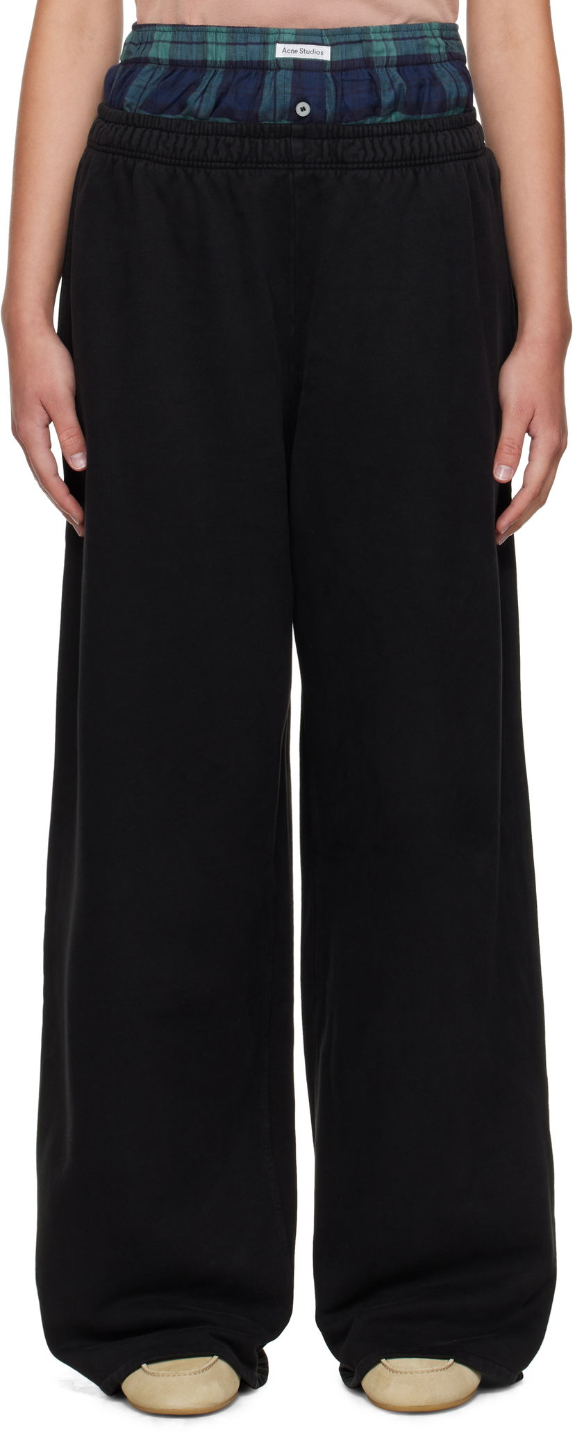 Спортни панталони Acne Studios Acne Studios Layered Sweatpants Черно | AK0914-
