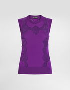 Dolce & Gabbana Wool and Lace Tank Top