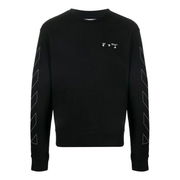 Diagonal Stripes Logo Pullover