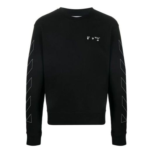 Пуловер Off-White Diagonal Stripes Logo Pullover Черно | OMBA025F20FLE0011001