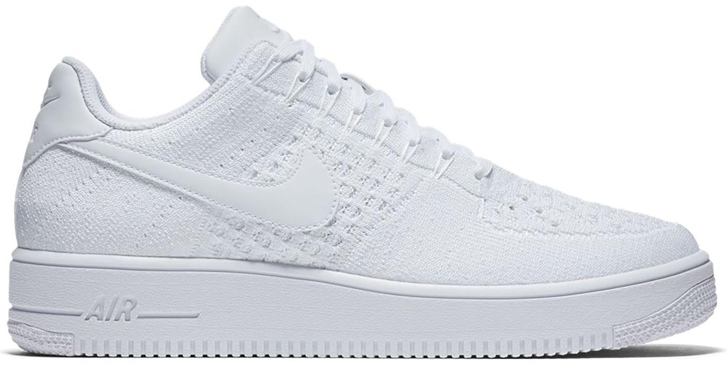 Кецове и обувки Nike Air Force 1 Ultra Flyknit Low Triple White Бяло | 817419-101, 0