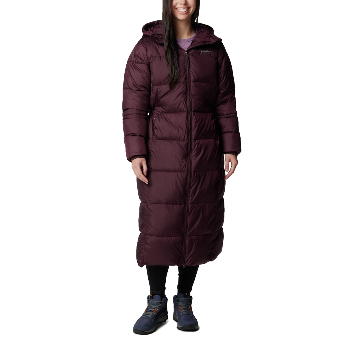 Пухо яке Columbia Puffect™ II Long Hooded Puffer Jacket Бургунди | 2088451607, 0