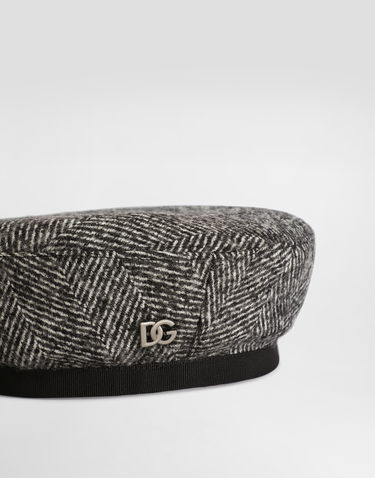 Барета Dolce & Gabbana Dolce & Gabbana Wool Blend Chevron Beret Сиво | LB5H43FCZAFS8030, 2