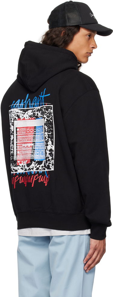 Суитчър Carhartt WIP Stereo Script Black Hoodie Черно | I033624, 2