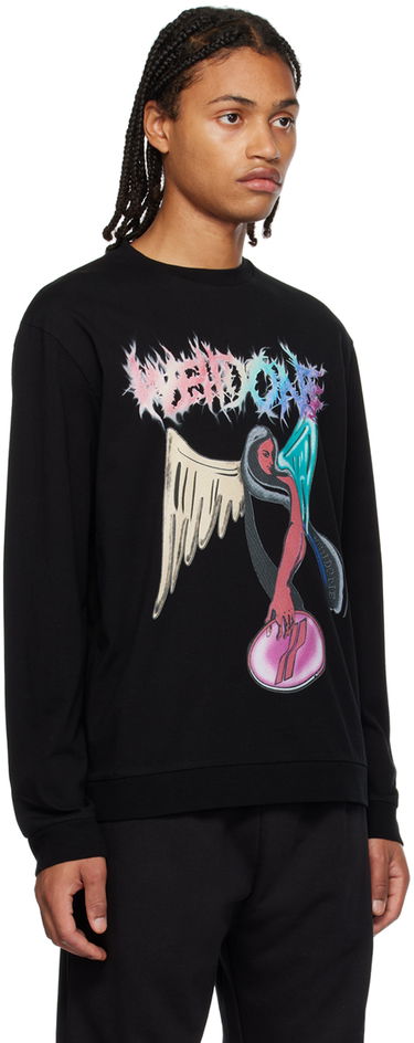 Суитчър We11done We11done Graphic Print Sweatshirt Черно | WD-TS3-23-785-U-BK, 1