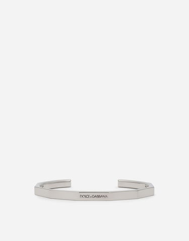Гривна Dolce & Gabbana Men's Silver Metal Logo Bracelet Металик | WBQ5P3W111187655, 0