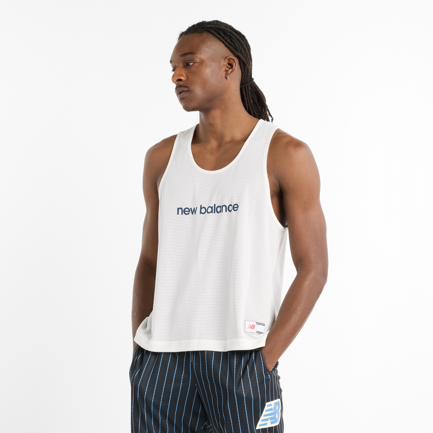 Потник New Balance Men's Basketball Mesh Tank Top Бяло | NBMT51608BK, 0