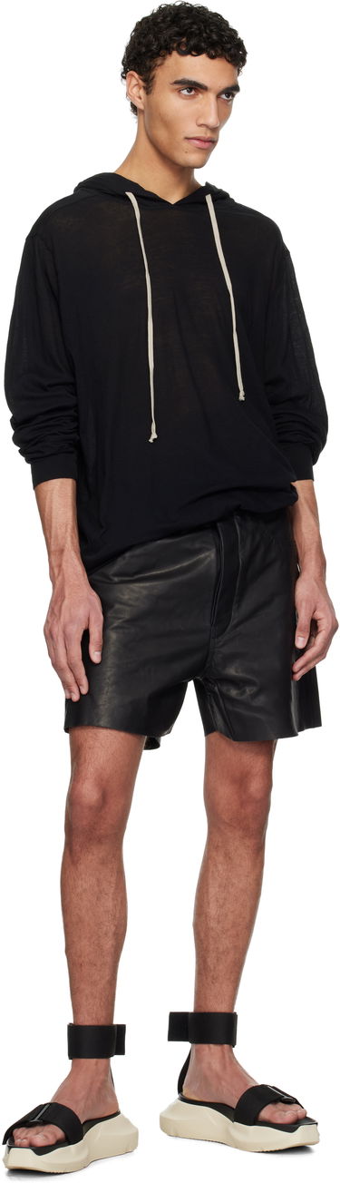 Къси панталони Rick Owens Rick Owens Hollywood Geth Leather Shorts Черно | RU01E5373 LSU, 3