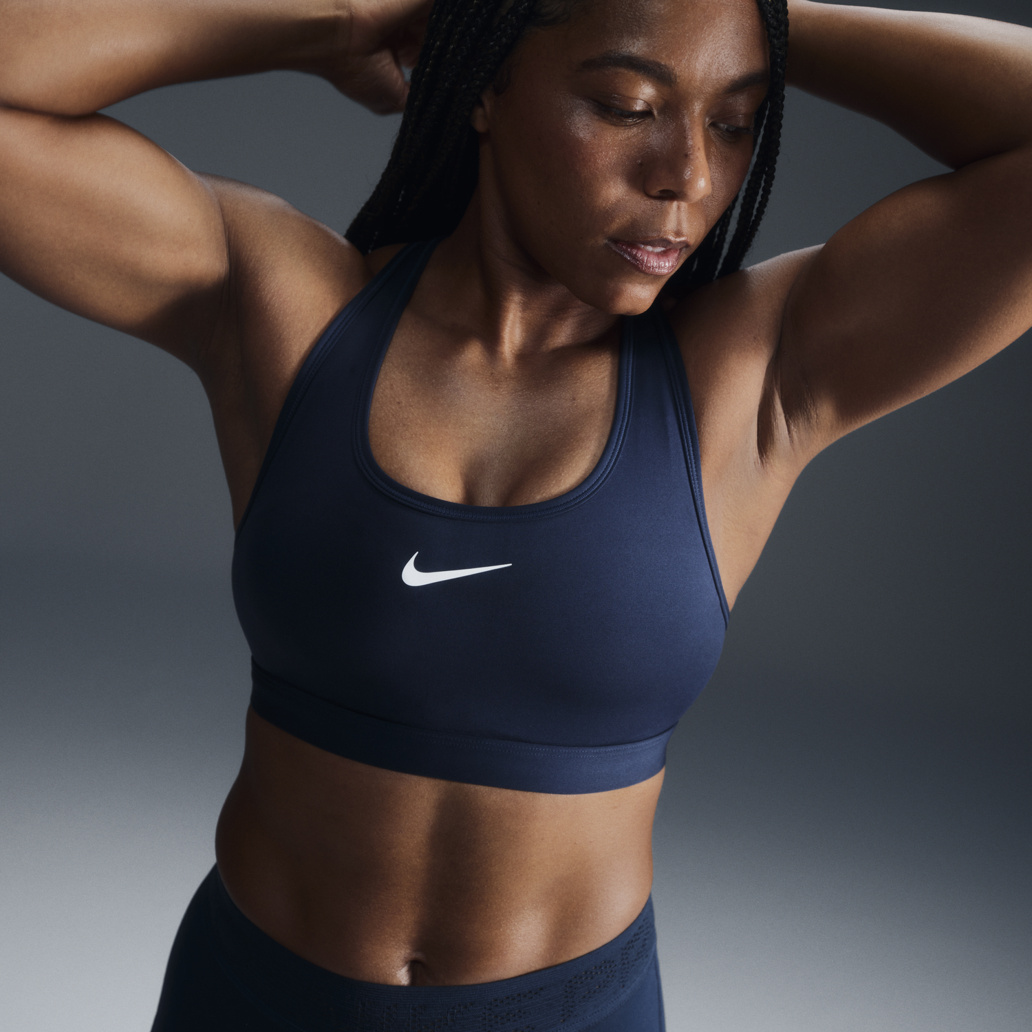 Сутиен Nike Swoosh Sports Bra Тъмно синьо | DX6821-478, 1
