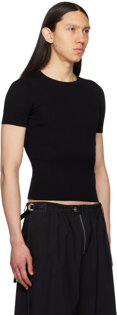 Съкратен топ Dion Lee Dion Lee Gradient Rib T-Shirt Бяло | C7192S23, 4