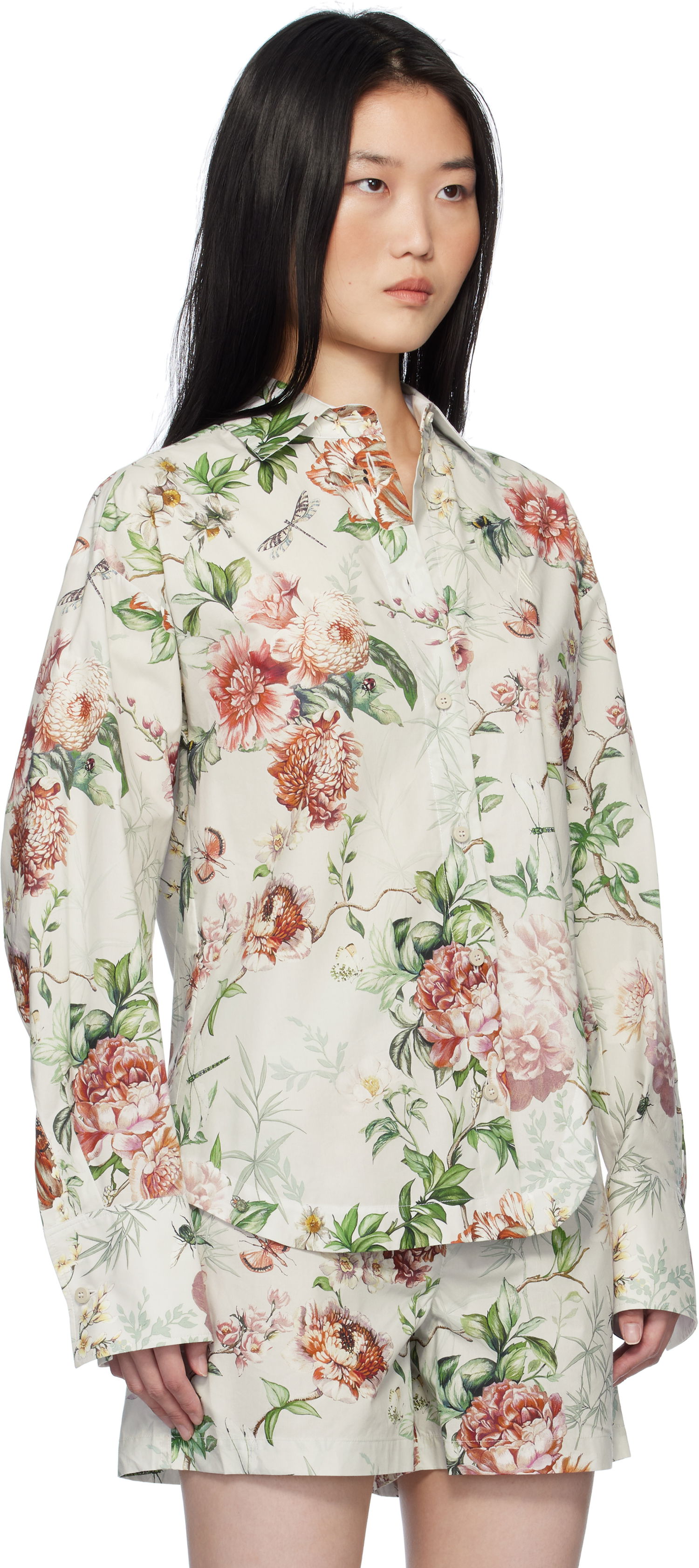 Риза The Attico Attico Eliza Floral-Print Long Sleeve Shirt Многоцветен | 250WCH00014 CCC053PR, 1