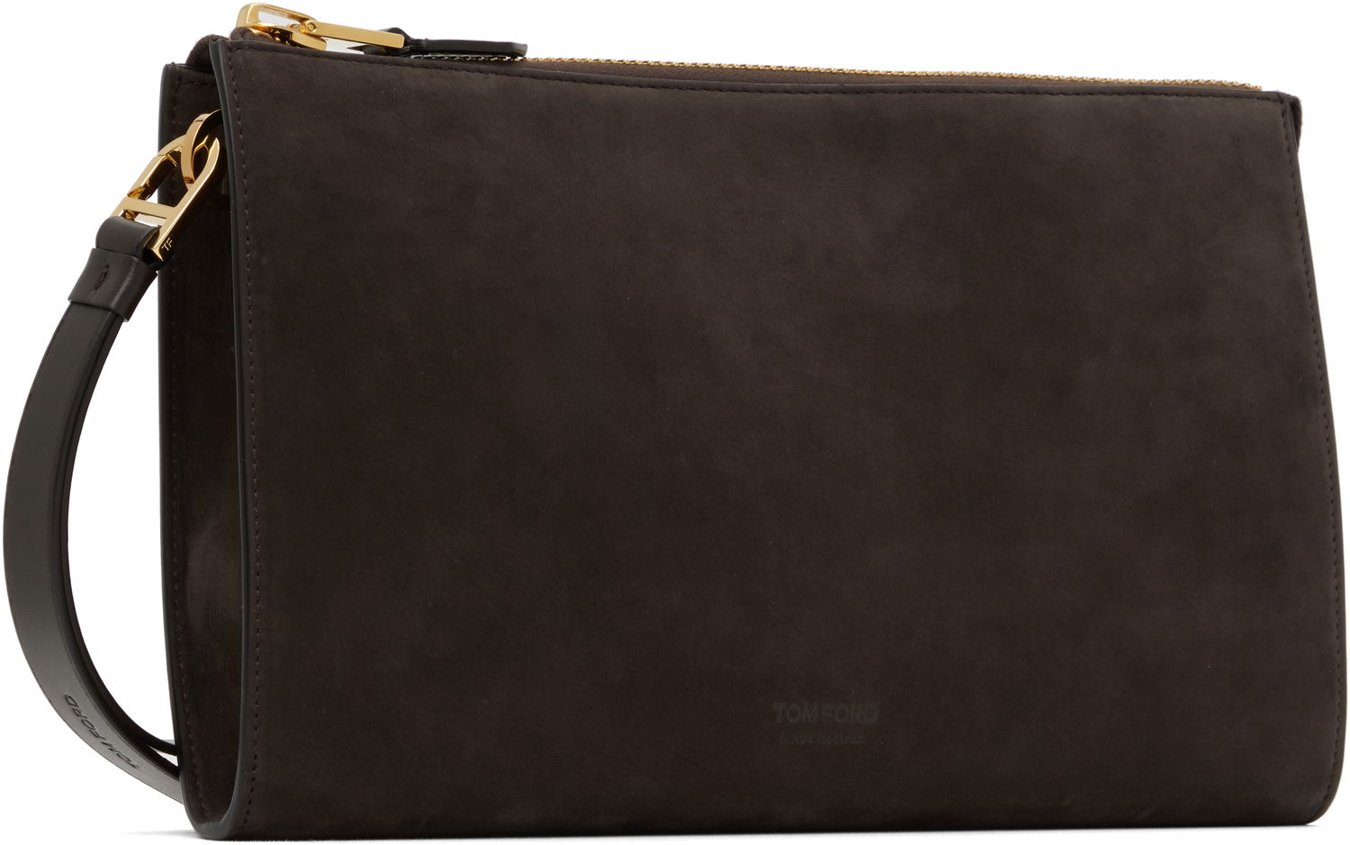 Дамска чанта Tom Ford Tom Ford Nubuck Flat Pouch Кафяво | H0500-LCL447G, 1