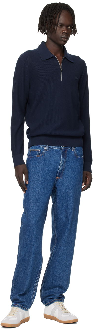 Поло тениска Lacoste Lacoste Half-Zip Polo Тъмно синьо | AH5187_166, 3