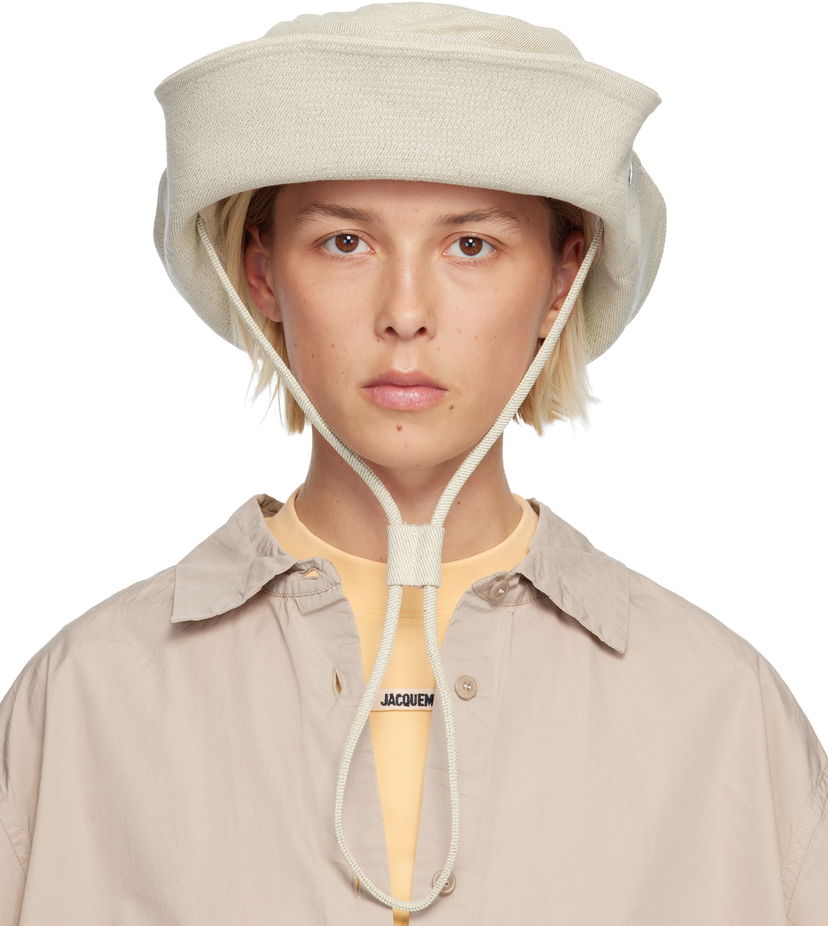 Шапка Jacquemus La Croisière 'The de-Nîmes' Denim Bucket Hat Бежово | 25EACU00721AW00595