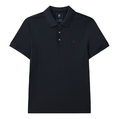 Поло тениска FILA Solid Breathable Short Sleeve Polo Черно | F11M122132F-NV