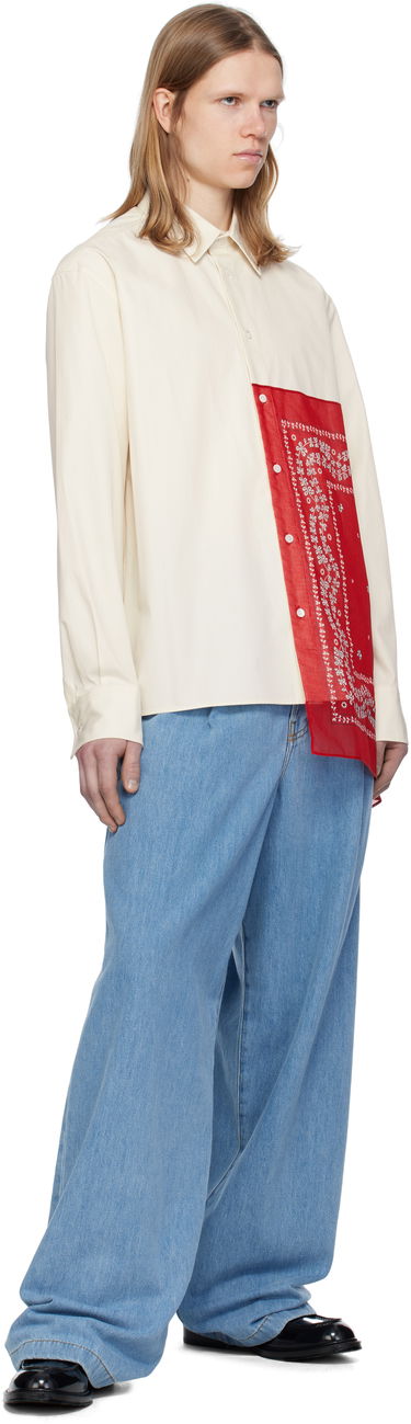 Риза LANVIN Lanvin Straight Bandana Shirt Бяло | RM-SI0207-6031-P25, 3