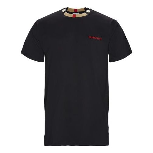 Тениска Burberry Detail Collar Short Sleeve T-Shirt Черно | 8007695-A1189