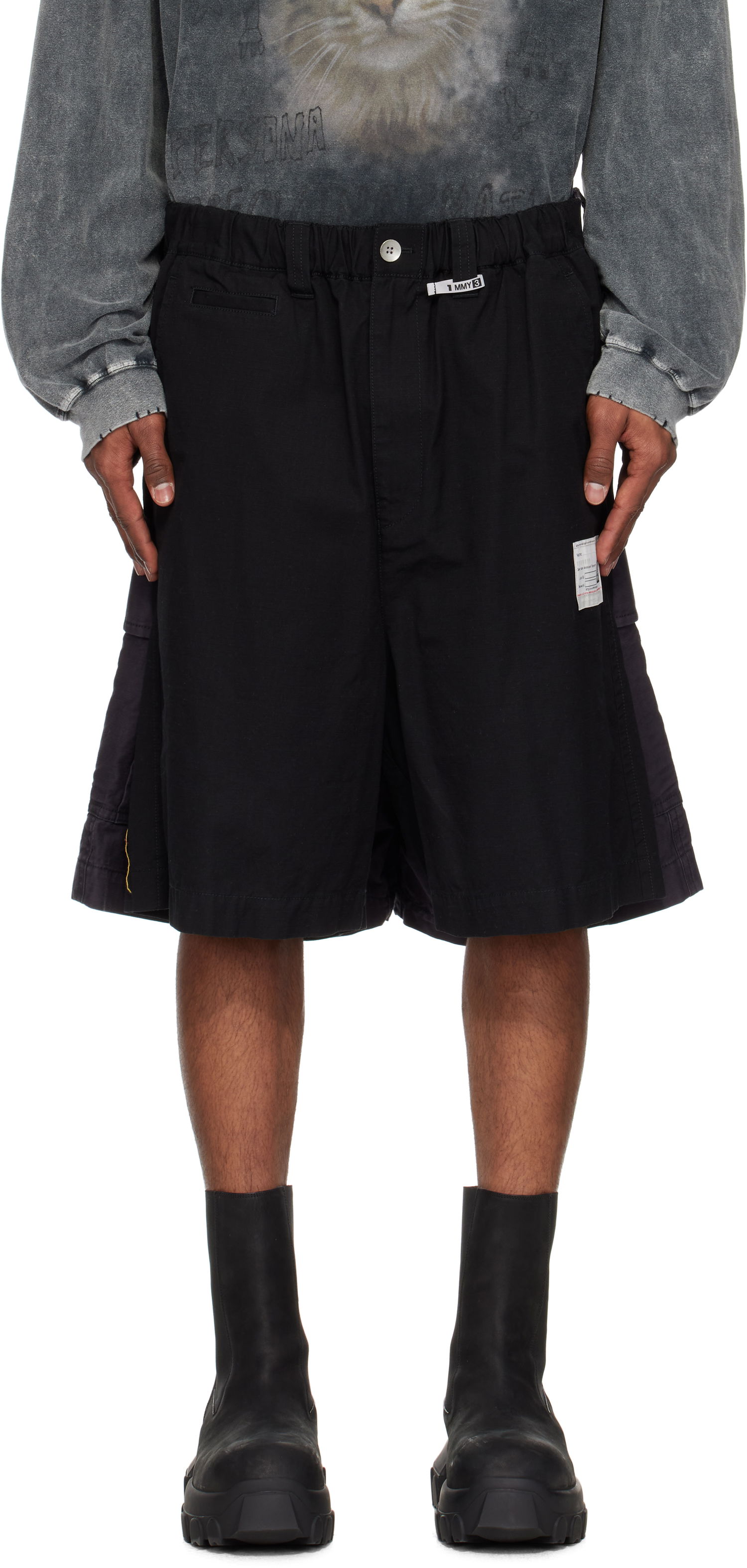 Къси панталони Maison MIHARA YASUHIRO MIHARA YASUHIRO Four Legs Shorts Черно | A14PT042, 0